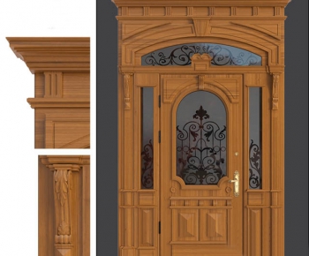 European Style Solid Wood Door-ID:579024879