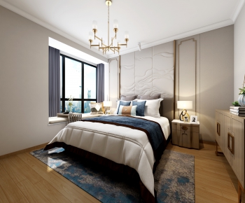 New Chinese Style Bedroom-ID:102789747