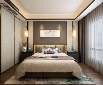 New Chinese Style Bedroom-ID:324274391