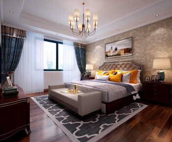 American Style Simple European Style Bedroom-ID:717355553