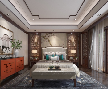 New Chinese Style Bedroom-ID:928322523