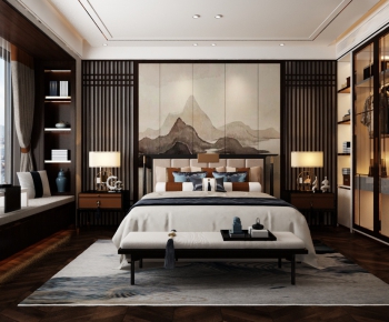 New Chinese Style Bedroom-ID:865791428