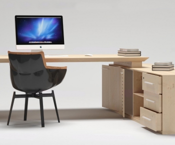 Modern Computer Desk And Chair-ID:940898163