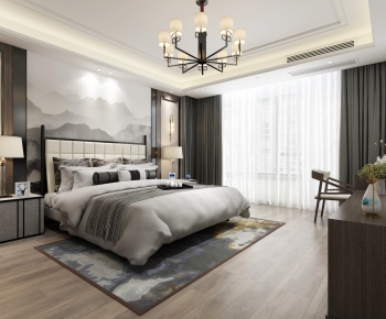 New Chinese Style Bedroom-ID:707875211