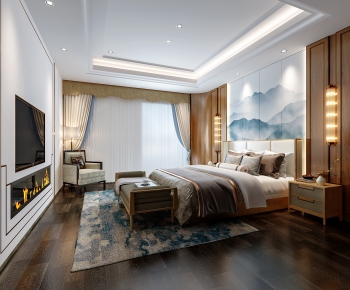 New Chinese Style Bedroom-ID:940415372