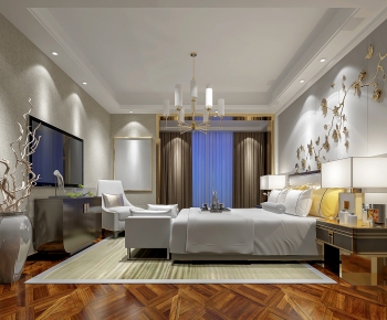 New Chinese Style Bedroom-ID:436827268