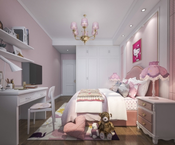 Simple European Style Girl's Room Daughter's Room-ID:871980568