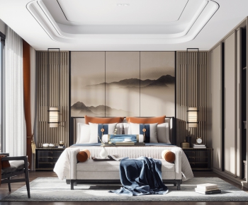 New Chinese Style Bedroom-ID:912123326