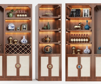 New Chinese Style Wine Cabinet-ID:199501215
