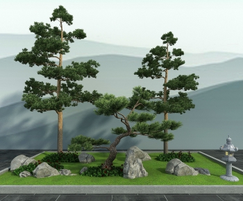 New Chinese Style Garden Landscape-ID:399690454