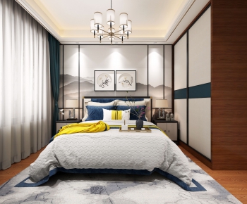 New Chinese Style Bedroom-ID:391579977