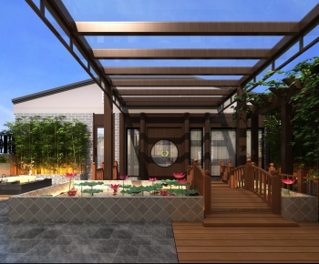 New Chinese Style Courtyard/landscape-ID:118879925