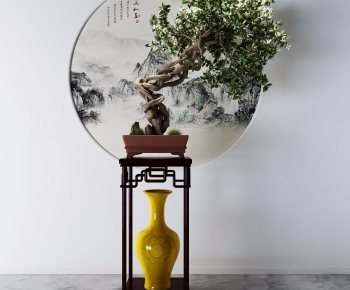 Chinese Style Potted Green Plant-ID:633762316