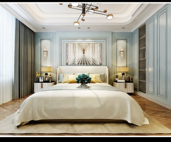 Simple European Style Bedroom-ID:771054167