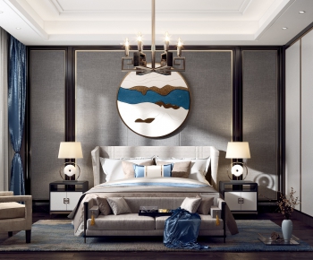 New Chinese Style Bedroom-ID:749176716