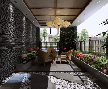 New Chinese Style Balcony-ID:768295462