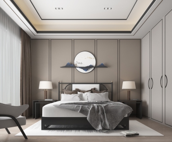 New Chinese Style Bedroom-ID:655894828