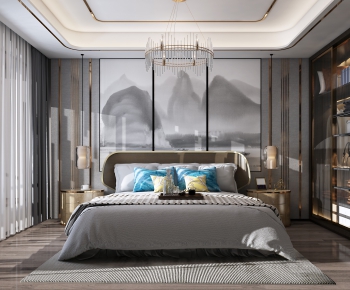 New Chinese Style Bedroom-ID:183564698