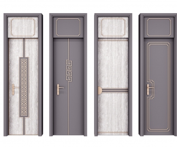 New Chinese Style Solid Wood Door-ID:138165661