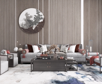 New Chinese Style Sofa Combination-ID:236860389
