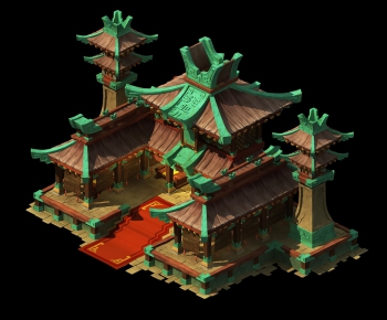 New Chinese Style Ancient Architectural Buildings-ID:533307525
