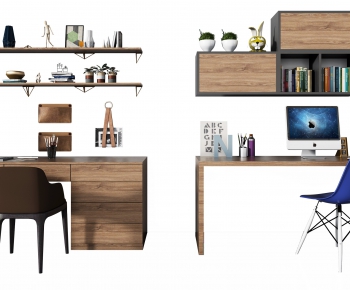 Modern Computer Desk And Chair-ID:523613315