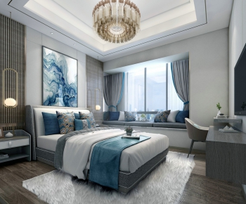 New Chinese Style Bedroom-ID:549190871