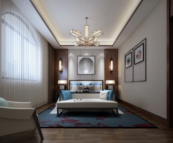 New Chinese Style Bedroom-ID:317493351