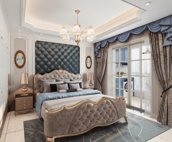 Simple European Style Bedroom-ID:742850386