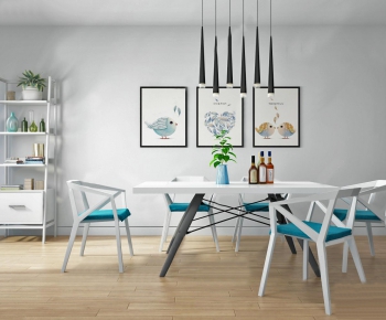 Nordic Style Dining Table And Chairs-ID:434788384