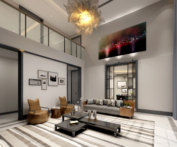 Modern A Living Room-ID:424490485