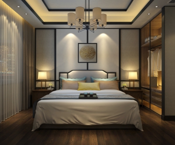 New Chinese Style Bedroom-ID:223424166