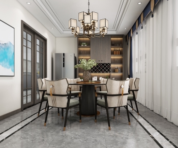 New Chinese Style Dining Room-ID:596599595