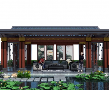 New Chinese Style Building Component-ID:104057684