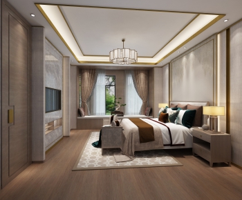 New Chinese Style Bedroom-ID:504293643