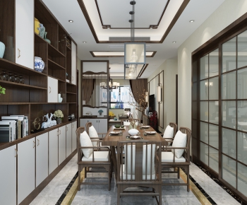 New Chinese Style Dining Room-ID:599836882