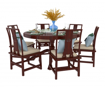 Chinese Style Dining Table And Chairs-ID:537809629