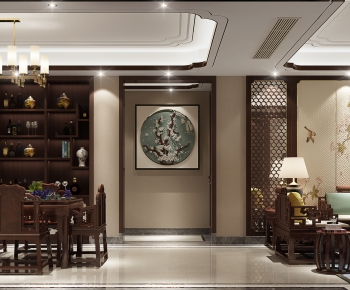 Chinese Style A Living Room-ID:231617396