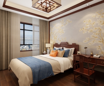 New Chinese Style Bedroom-ID:827304288