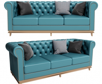 American Style Three-seat Sofa-ID:972366572