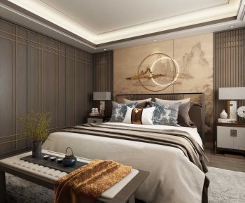 New Chinese Style Bedroom-ID:612702891