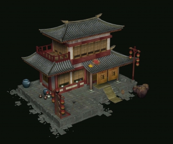 New Chinese Style Ancient Architectural Buildings-ID:989059432