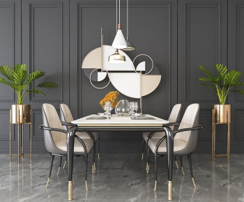 Modern Dining Table And Chairs-ID:838323564