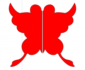 现代中国元素红色花纹墙饰-ID:831256715