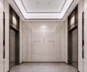 Modern Office Elevator Hall-ID:126437277