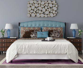 New Chinese Style Double Bed-ID:483147629