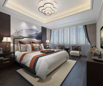 New Chinese Style Bedroom-ID:996809368