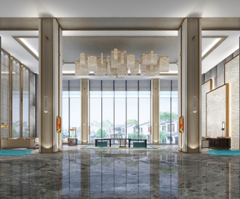 New Chinese Style Lobby Hall-ID:216367374
