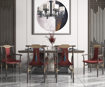 New Chinese Style Dining Table And Chairs-ID:275350747