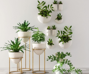 Modern Potted Green Plant-ID:925184686